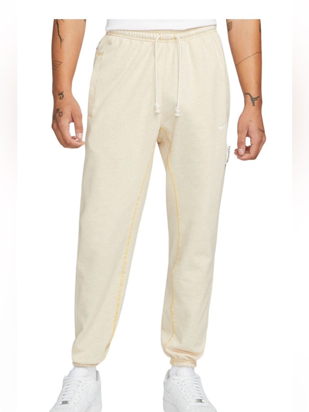 Nike Dri-Fit Standard Issue Training Pants Beige Men's Small Joggers CK6365-252